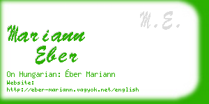 mariann eber business card